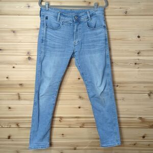 G Star Raw Jeans Mens 30 Blue Skinny Jeans Light Wash
